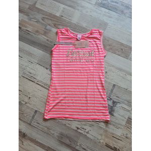 Zomers hemdje van Zero jeans Roze gestreept Maat 116/122