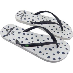 Brasileras Slippers dames- Zwart wit- 34/35