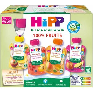 HiPP 100% Fruit van 4/6 Maanden Biologisch 8 Kalebassen