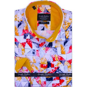 Mannen Blouse - Slim Fit - Heren Overhemden met Kleurrijke Prints.
