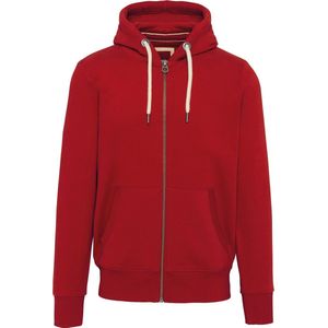 Kariban Vintage herensweater met rits en capuchon KV2306 - Vintage Dark Red - S