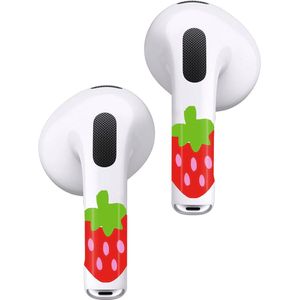 ehouse Airpods Stickers Aardbei Vibes voor AirPods 3 - Accessoires Oordopjes - Super dunne sticker