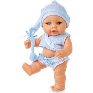 Berjuan Babypop Mini Baby 20 Cm Meisjes Lichtblauw