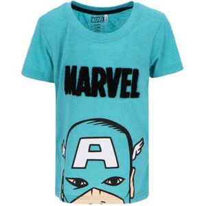 T-Shirt met Korte Mouwen voor kinderen Marvel Blauw