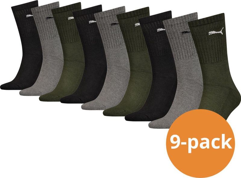 Puma - Sportsokken - Zwart - 9 paar - Unisex