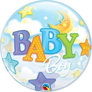 BABY BOY ballon  Single BUBBLE balloon 22 inch Ø56 cm