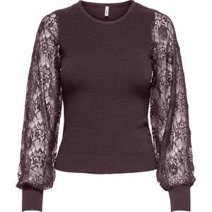 Only - ONLPERRY LIFE LS MIX O-NECK KNT - Trui - Winetasting - Slim Fit