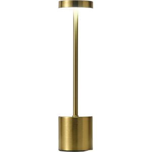 Trendup - Oplaadbare Dimbare Tafellamp (via touch) - Spatwaterdicht - Tafellamp voor binnen en buiten - Warm wit LED - 35cm - Goud