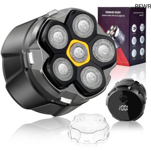 RFWR® Koud scheerapparaat voor heren met LED-display en waterdicht ontwerp, 6D flexibel scheerapparaat voor nat en droog scheren