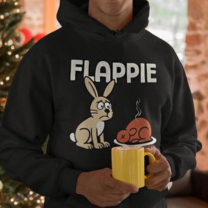 Foute Kerst Hoodie Zwart Flappie XS