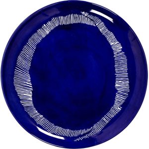 Serax Feast By Ottolenghi Dinerbord Ø26.5 Dark Blue Stripes White