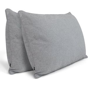 Grey Modern Sofa Cushion Set 40 x 70 cm with Soft Oeko-Tex Cotton Cover - Comfortable Decorative Cushion with Medium Hard Filling - Perfect as Decorative Back Cushion - Premium Couch Cushion