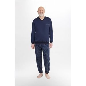 Martel Karol - pyjama marineblauw-100% katoen - gemaakt in Europa 3XL
