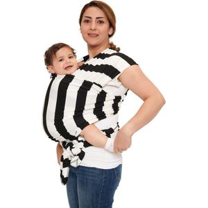 Baby Garden draagdoek gestreept zwart wit | ergonomisch