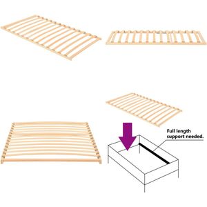 vidaXL Lattenbodem met 13 latten 100x200 cm - Bedbodem - Bedbodems - Lattenbodem - Lattenbodems