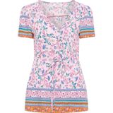 usha - Kurzarmblouse - Viskose - Floral Print