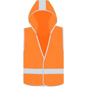 Korntex Kids´ Hooded Hi-Vis Safety Vest Odense KX504 - Signal Orange - XS (3-6 Jahre)