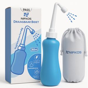Nifkos Peri Bottle - Draagbare Bidet - Vaginale Douche - Perineum - Zwanger - Postpartum Spoelfles - Blauw