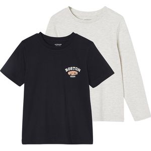 Vertbaudet Set van 2 sportshirts BASICS jongens