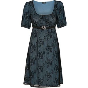 Vive Maria Regency Dames Medium-lengte jurk - blauw/zwart - XS