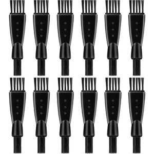12 stuks elektrische scheermes reinigingsborstel haarverwijderaar - dubbele kop reinigingsborstel - mini-borstel voor scheerapparaat en toetsenbord