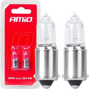 AMiO H6W Wit Halogeen Verlichting 6W BAX9S (set) [Kentekenverlichting - Interieurverlichting]