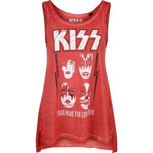 Kiss Lovin You Dames Top - rood - S