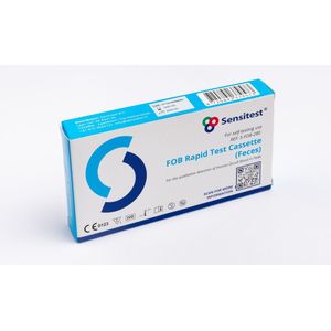 FOB Sneltest – Zelftest voor verborgen bloed in ontlasting – 1 stuk – Uitslag in 5 minuten – Eenvoudig thuis uit te voeren