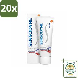 20 x Sensodyne - Tandpasta - Gevoeligheid & Tandvlees - Whitening - Gevoelige Tanden - 75 ml - Grootverpakking - Gevoelige Tanden - Tandvleesbescherming - Tandpasta - Whitening - Gevoeligheid