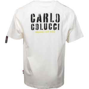 Carlo Colucci - Raglan T-Shirt - Wit - Katoen