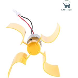 LifeStages - Windmolen Generator - Windenergiegenerator - Mini-windturbine - Verticale Windgenerator, Doe-het-zelf - Educatief Model - Geel