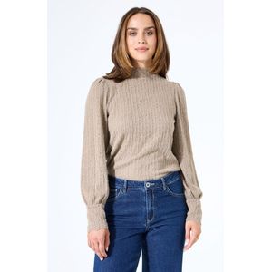 GARCIA - Longsleeve - Bruin - Effen T-shirt - Lange Mouw