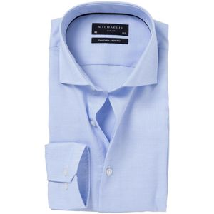 Michaelis Uni blauw overhemd (Extra lange mouwen)-boordmaat: 37/7 Pasvorm:Getailleerd Michaelis Overhemden