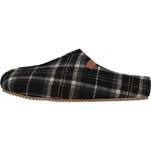 Apollo - Home Slipper / Pantoffel / Sloffen - Dames & Heren - zwarte ruit - felt - 43/44