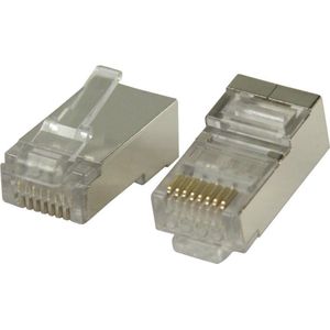 Valueline RJ45 krimp connectoren voor CAT6 F/UTP patch kabel - 10 stuks