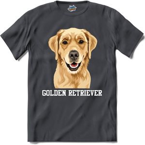 Golder Retriever | Honden - Dogs - Hond - T-Shirt - Unisex - Mouse Grey - Maat XL