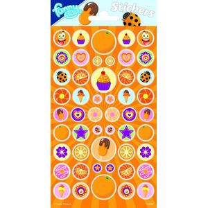 Funny Products Stickers Orange 50 Stuks - sinterklaas- schoencadeau - schoencadeautje- creatief -knutselen