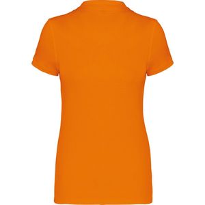 Polo Dames XS Kariban Kraag met knopen Korte mouw Orange 100% Katoen