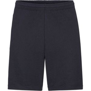 Navy blauwe shorts / korte joggingbroek voor heren - donkerblauw - katoen - kort joggingbroekje S