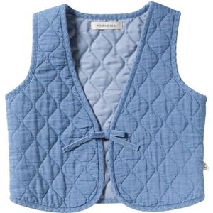 Your wishes winter gilet meisjes - blauw - denim, gewatteerd