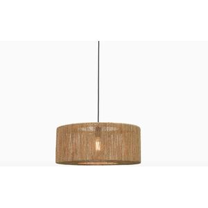 GOOD&MOJO Hanglamp Iguazu - Jute - Recht - Ø60cm - Scandinavisch,Bohemian - Hanglampen Eetkamer, Slaapkamer, Woonkamer