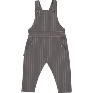 Frogs and Dogs - Baby Dungaree Striped - Smoked Pearl - Maat 68