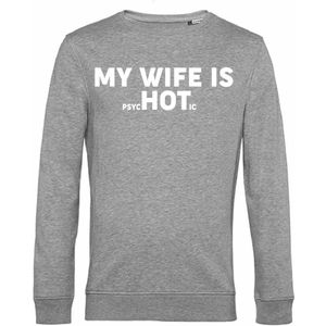 7431 - Sweater - My wife is...-Heather Grey-L