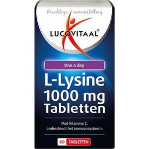 Lucovitaal L-Lysine 1000 milligram One a Day Voedingssupplement - 60 tabletten