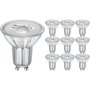 LED Spot - GU10 PAR16 - 10 Pack - Velvalux - Dimbaar - 6W 480lm 38D - 840 Natuurlijk Wit 4000K | Vervangt 68W