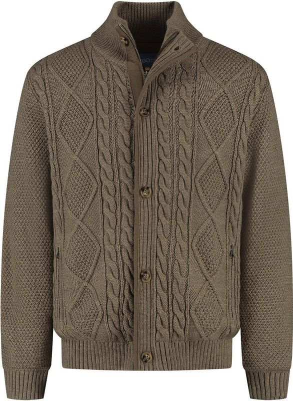 MGO Acton Heren - Outdoorvest - Grof gebreid - Zand