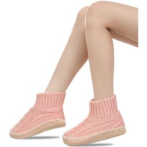 Vloer sokken - Warme Wintersokken - Sokken voor Binnen - Pantoffels voor bij de open haard - Warme Antislip Huissokken Volwassenen - Antislip Slippersokken voor- Dikke Pluche Sokken - Tapijtsokken - Thuis Sokken-Roze- vrouwen 35-39