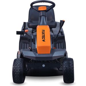 FUXTEC FX-RMR66 Zitmaaier met eStart – 66 cm maaibreedte – 6 pk – 150 L opvangbak – verstelbare maaihoogte – voor grote oppervlakken – inclusief zij-uitworp trechter