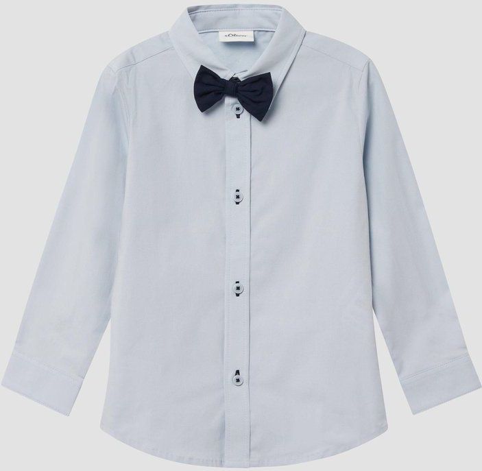 Hemd - Elegant Overhemd - Regular Fit - Met Afneembaar Strikje