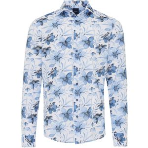 TRESANTI | CASILDA | Shirt met grote aquarel bloemen | Blauw | Size S